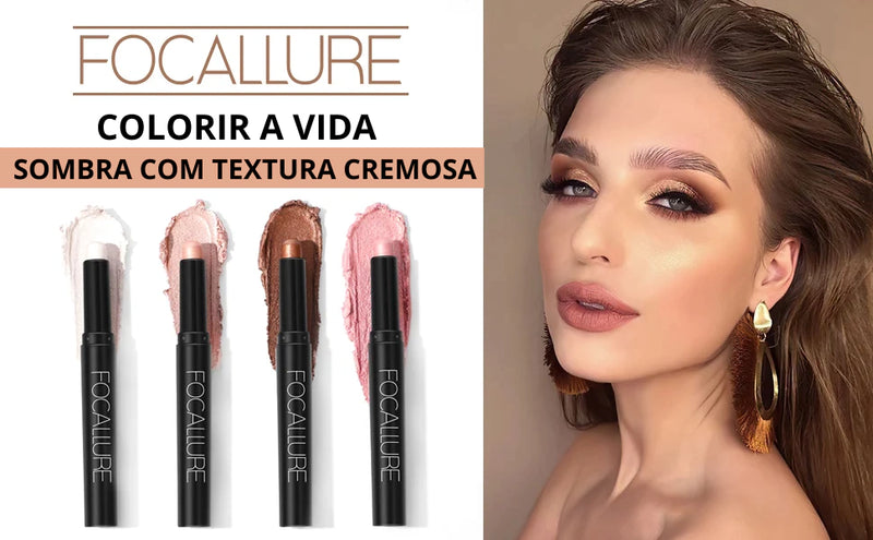 Lápis de sombra Focallure 24 cores (Impermeável)